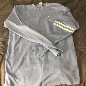 Jordan l/s waffle shirt. North Carolina blue